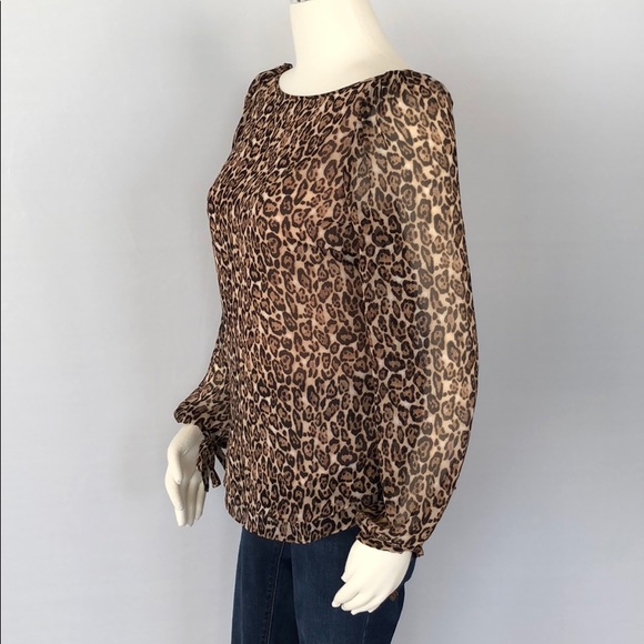 NWT WHBM Leopard Reversible Blouse Size 0 - Picture 13 of 16